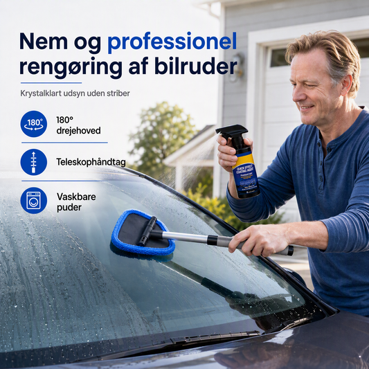 Magnetisk bilrudevasker med to enheder | Rengøringssæt til bilruder uden striber