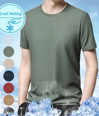👕Populært👕Herre-poloshirts med vaffelmønster