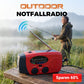 ⏳ Solcelledrevet radio med AM/FM-modtagelse – lommelygte med 3 LED’er, USB-nødopladningsfunktion og 600 mAh-batteri – Gcom
