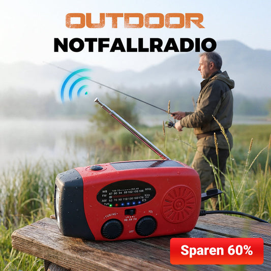 ⏳ Solcelledrevet radio med AM/FM-modtagelse – lommelygte med 3 LED’er, USB-nødopladningsfunktion og 600 mAh-batteri – Gcom