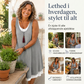 ⏰Sidste dag i udsalget – 50 % rabat💃Løs, ærmeløs tankkjole til kvinder i casual-stil, der ligner et todelt sæt