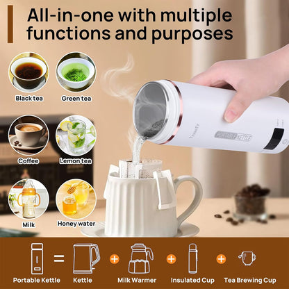 ☕ 50 % RABAT! ✨ Bærbar elkedel på 500 ml – 4 temperaturindstillinger, LED-display, hurtig opvarmning og 12 timers varmholdning. Perfekt til rejser og kontoret! ✈️