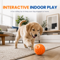 🐶50 % RABAT NU! Smart, interaktiv hoppebold – automatisk rullende og bevægeligt hundelegetøj, USB-opladelig underholdningsbold til hunde til indendørs brug