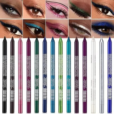 Colección Sparkling Gel Eyeliner: 14 tonos resistentes al agua, perlados y metálicos para jugar. Intensidad de una sola pasada, uso durante todo el día. 🌈💫