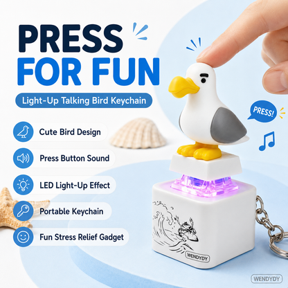 Mine Little Bird – stemmeaktiveret, lysende elektronisk nøglering: Kreativ nøglering i form af en and, der spiller, når man trykker på den