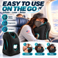 ✈️ Oppustelig, ergonomisk rejsepude med udskæring – PVC-flocking, hurtig oppustning, med opbevaringspose ✨