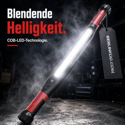 🔧Genopladelig værkstedslampe – 3000 LM, IPX4 vandtæt og 360°-krog