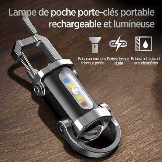 🔦⚡ Genopladelig nøglering – 300 lumen, USB-C-opladning og stødsikkert design til hverdagen og EDC 🔑