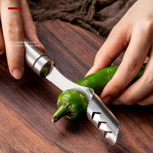 Fjern kerner fra peberfrugter på et øjeblik! Peberfrugtudkerner i rustfrit stål