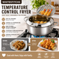 ⏳Tidsbegrænset tilbud⏰Tempura-frituregryde i rustfrit stål – termometer, drænholder, dyb gryde ✨