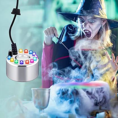 💨 50 % RABAT NU! ⚡ Ultralyds-tågemaskine med 12 LED’er – Skaber kølig tåge og farverigt lys – Perfekt til luftfugtere, springvand eller Halloween-dekoration – kører lydløst i vand 💧✨