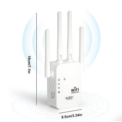 ⏳Tidsbegrænset tilbud⏰ 📶 1200 Mbps dual-band WiFi-forlænger – dækker 10.000 sq.ft og 50 enheder 🏡