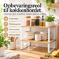 Multifunktionelt hjørneopbevaringsreol i træ