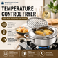 ⏳Tidsbegrænset tilbud⏰Tempura-frituregryde i rustfrit stål – termometer, drænholder, dyb gryde ✨