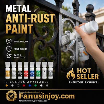 ✨Nyhed – 🔥50 % rabat i en begrænset periode! 🖌️Frisk malingsoverfladerne op med et enkelt sprøjt!✨🏠Vandbaseret metallic-sølvmaling med indbygget pensel💥👍