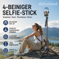 📱 4-benet selfiestang til smartphones – stabil, fleksibel og alsidig – perfekt til selfies, gruppebilleder, vlogs og videosamtaler – kompakt og nem at tage med | Gratis fragt