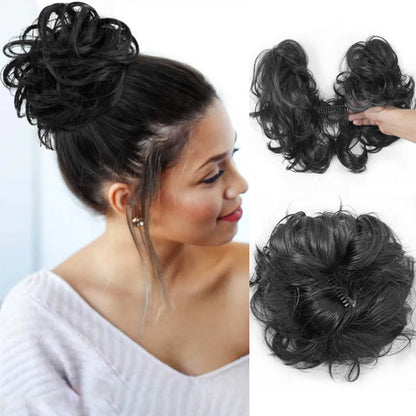 🌸 50 % RABAT LIGE NU! 🌸 Hårpynt til knold med uordentlig sidekam og clip-in