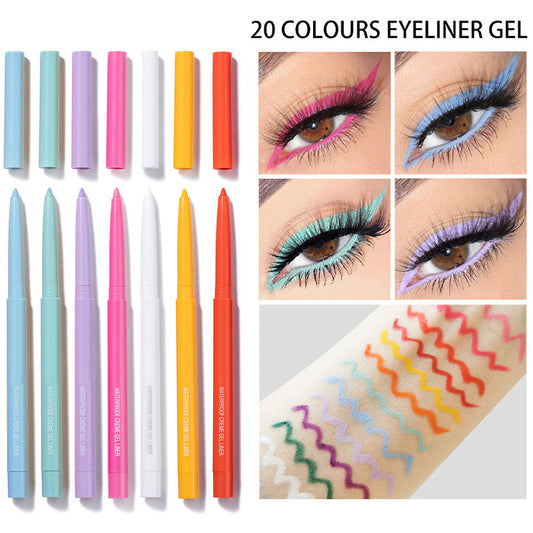 Flerfarvet, vandfast, langtidsholdbar eyeliner-blyant