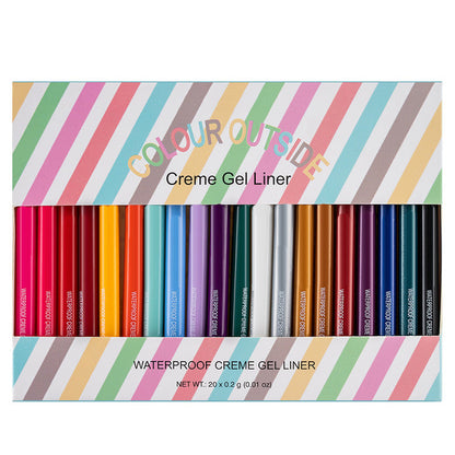 Flerfarvet, vandfast, langtidsholdbar eyeliner-blyant