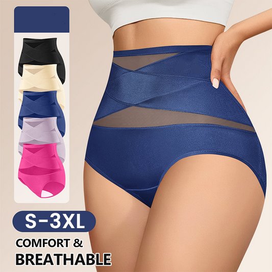🌸 Særpris på sidste dag: 🔥Køb 1, få 1 gratis🎁Plus-size trusser med høj talje og mavekontrol