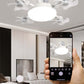 Fjernbetjent LED-loftventilator med lampe