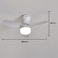 Fjernbetjent LED-loftventilator med lampe