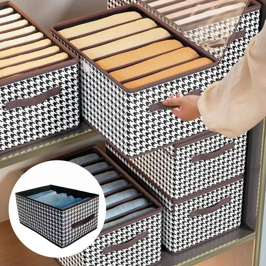 ✨ Organizador de Jeans Plegable para Armario - Ahorra Espacio con Divisores Ajustables y Panel Transparente 🏠✨