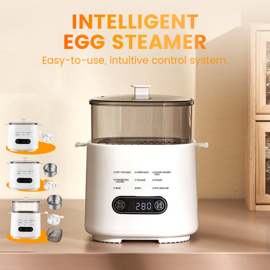 🥳2026 TOPTILBUD🥳💞Over 50.000 solgt!🎁✨ 50 % RABAT! Mini multifunktionel æggekoger – smart touch-panel, plads til 6 æg, koger, pocherer, laver røræg og damper. Perfekt til hurtige morgenmåltider! 🥚⚡