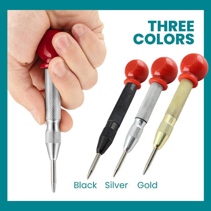 🔘 50 % RABAT! ⚡ Automatisk centreringsstempel – præcis mærkning af metal/træ, fjederbelastet og med justerbar trykkraft 🛠️📏