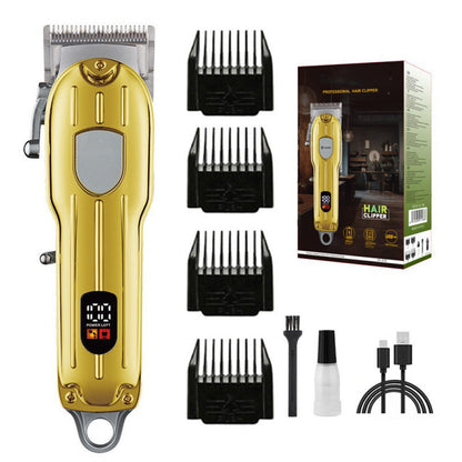 💈 50 % RABAT I BEGRÆNSET PERIODE!✂️ Genopladelig hårklipper – 7200 omdrejninger pr. minut, 5 timers batteritid og smart LCD-skærm🔋