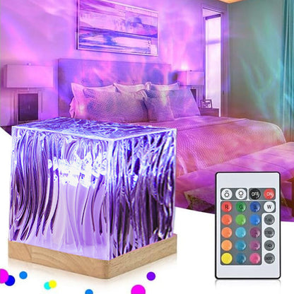 🌊 50 % RABAT! 💡 LED-stemningslys med vandbølgeeffekt – Dynamiske farver, beroligende og kan betjenes med fjernbetjening – Perfekt til soveværelset, fester og afslapning 🌙