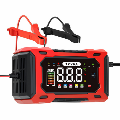 📢📢50 % RABAT !! ⏰Tidsbegrænset tilbud – Intelligent 12 V-billader med 6 A og pulsreparationsfunktion
