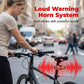 Cykelbaglygte med hornalarm
