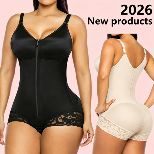 📢📢50 % RABAT !! ⏰ Shapewear-bodysuit med lynlås til kvinder – øjeblikkelig 360° mavekontrol og løft 🩱