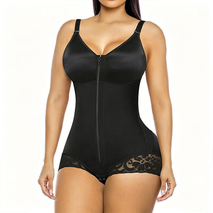 📢📢50 % RABAT !! ⏰ Shapewear-bodysuit med lynlås til kvinder – øjeblikkelig 360° mavekontrol og løft 🩱