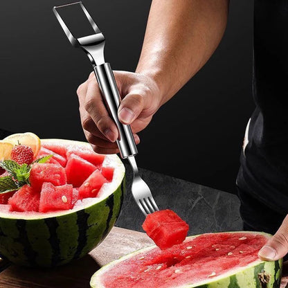 💥OFERTA ESPECIAL: 2 por el precio de 1🔥🍉 Prepara la fruta sin esfuerzo✨ Cortador y tenedor de fruta 2 en 1: ¡para servir la fruta de forma rápida y fácil! 🍓