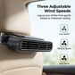 Car Seat Fan 🌬️ – 3-Speed Rechargeable Clip-On Fan with 3000mAh Battery 🔋 | USB-C Charging ⚡ for Cars 🚗, Golf Buggies 🛺 & Campervans 🏕️