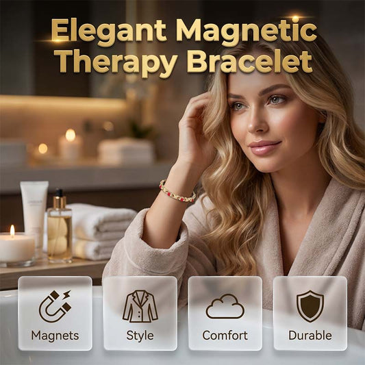 💎 BEGRÆNSET TILBUD: 50 % RABAT! ✨ Modigt magnetarmbånd – med rhinsten, guld/sølv, wellness ✨