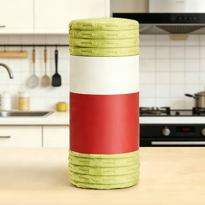🧼50 % RABAT – STOR UDSALG: Over 50.000 solgt! ✨Alsidig rulle med aftagelige, genanvendelige rengøringsklude – forudskårne, absorberende mikrofiberklude til rengøring i køkken, badeværelse og resten af hjemmet