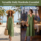👗 50 % RABAT NU! 🌸 Afslappet, ærmeløs kjole med V-udskæring og flæser til kvinder – Let og luftigt – Perfekt til sommerdage, stranden eller brunch – charmerende og nem at have på 💃