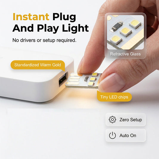 Mini bærbart USB-LED-natlys