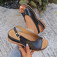Vintage-sandaler med åben tå til kvinder – komfortable
