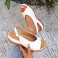 Vintage-sandaler med åben tå til kvinder – komfortable