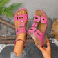 Retro-sandaler med hul kilehæl til kvinder