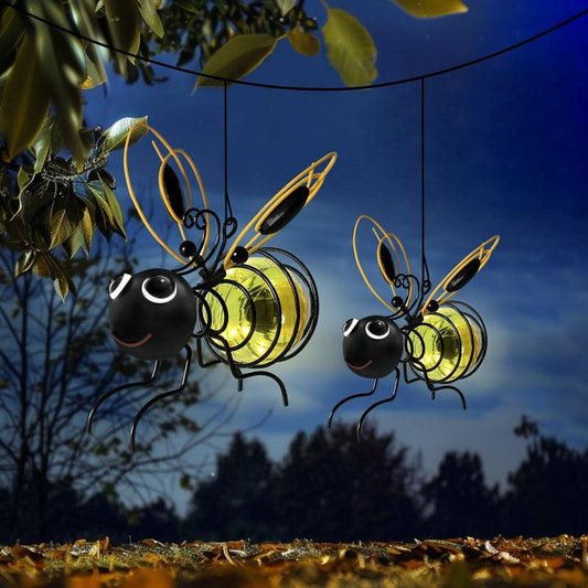 🐝Hængende solcelledrevet bi-lampe til udendørs brug – Den perfekte gave til mødre, der elsker planter, eller bogstaveligt talt alle, der smiler ❤️