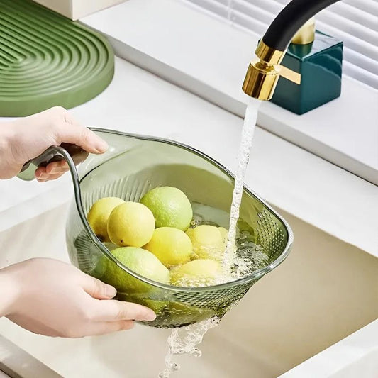 ⏳50 % rabat i en begrænset periode⏰Multifunktionel gennemsigtig dræningskurv🌊🌾🥦