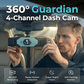 🚗50 % RABAT!📹4-kanals bilkamera med 360°-beskyttelse