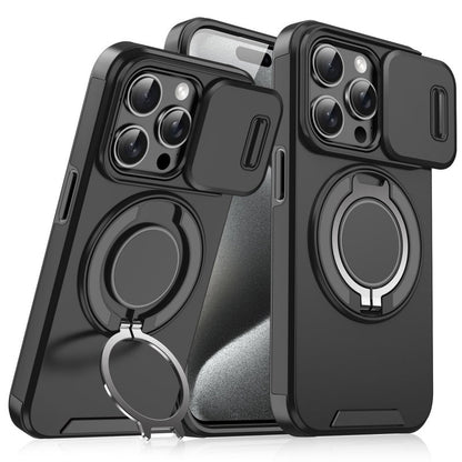 Luksus-telefonetui med ringstativ til iPhone