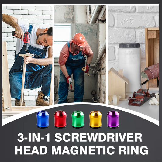3-i-1 skruetrækkerhoved med magnetring