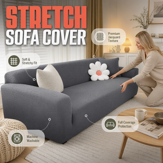 Universelt strækbart jacquard-sofaovertræk